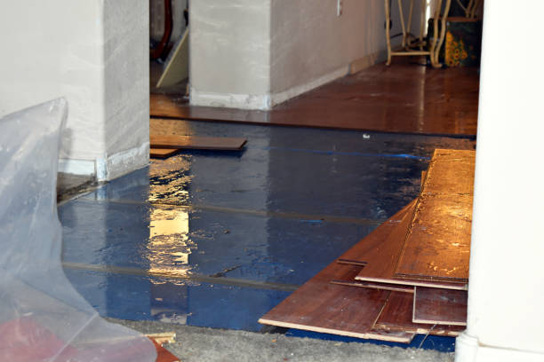 Professional Basement Flood Cleanup technician working in Marlin, TX